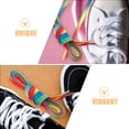 thumbnail image 3 of Hockey Colored Laces Flat Shoelaces Polyester Gradient Rainbow, 3 of 8