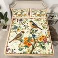 thumbnail image 2 of Feelyou Bird Flower Bed Sheets, Retro Chinese Style King Sheets, 4 Pieces, 2 of 7