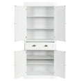 thumbnail image 4 of Zimtown 72âH Freestanding Storage Pantry Utility Cabinet with Drawer, Soft Close Doors and Shelves, White, 4 of 17