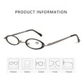thumbnail image 2 of 3 Pack Men Women HD Small Oval Reading Glasses Metal Presbyopic Glasses Blue Light Blocking Readers, 2 of 3