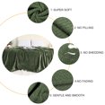thumbnail image 5 of PiccoCasa Luxury Decorative Flannel Fleece Blanket Soft Sofa Throw Couch Cover Plush Microfiber Blanket Army Green 59"x78", 5 of 7