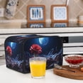 thumbnail image 5 of KLL Artistic Moon Rose Print 4 Slice Toaster Dust Covers Kitchen Small Appliance Cover with 2 Pockets,Can hold Jam Spreader Knife & Toaster Tongs (12.4 x 10.6 x 8.2), 5 of 6