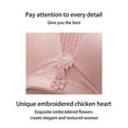 thumbnail image 6 of Ladies Plus Size Bra Non-Wired Full Coverage Push Up Support Bras Minimiser Lace Everyday Lingerie Hollow out Breathable Comfy Pink Bralette Post Surgery Soft Stretch Underwear Ladies M-3XL, 6 of 7