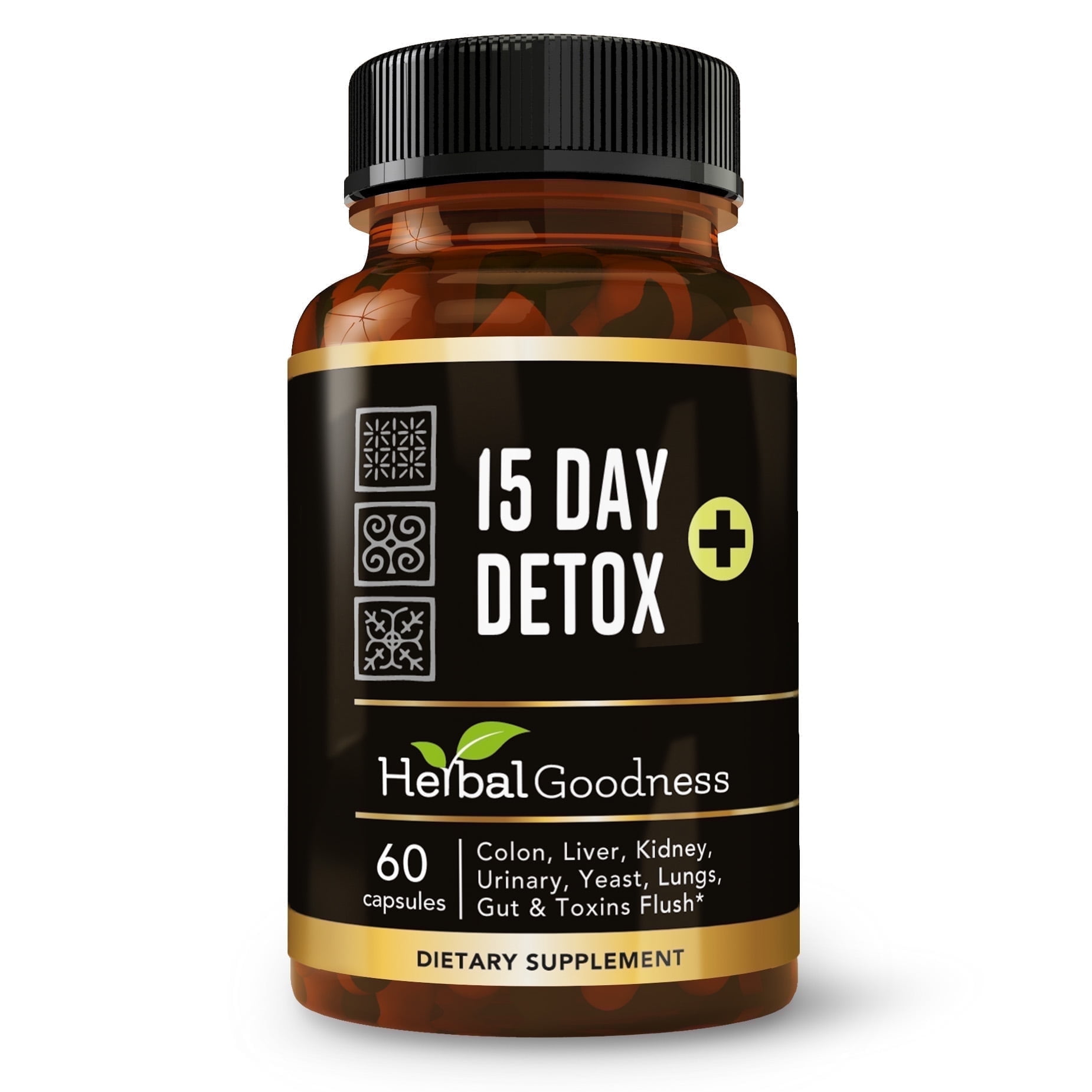15 Day Detox Capsules 60ct - Detox Cleanse Probiotics for Women and Men, Gut & Colon Cleanser Supplement, Senna leaf - Herbal Goodness