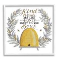 thumbnail image 5 of Stupell Industries Kind Words Comforting Bee Hive Phrase Botanical Laurels Graphic Art White Framed Art Print Wall Art, Design by Deb Strain, 5 of 5