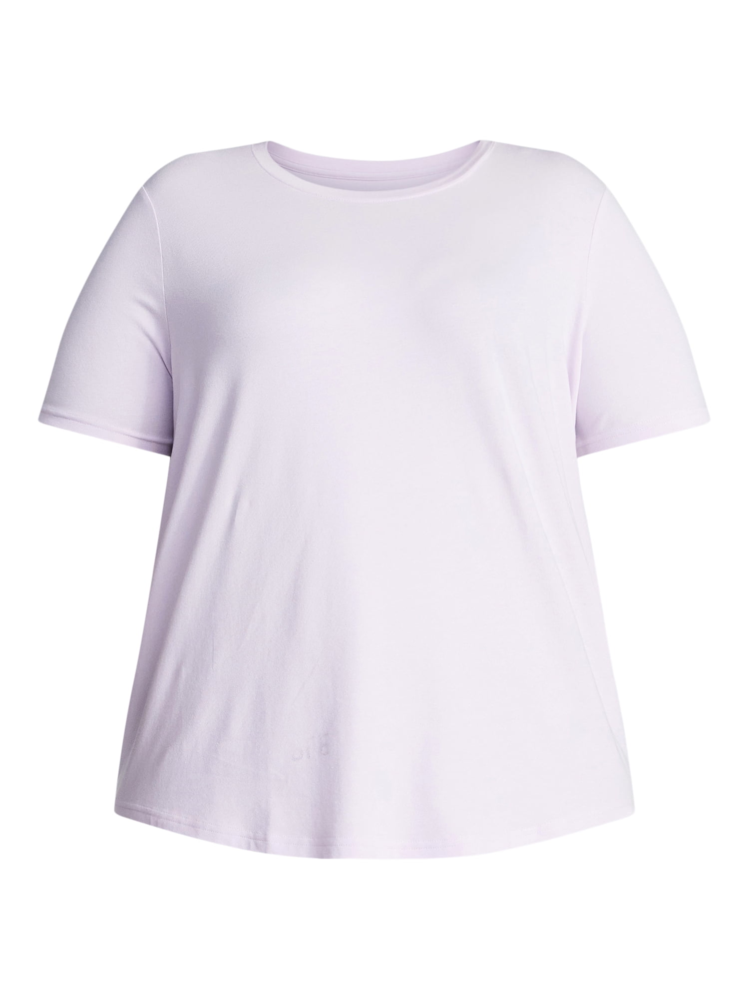 Terra & Sky Women's Plus Size Crewneck Tee with Short Sleeves, Sizes 0X-5X