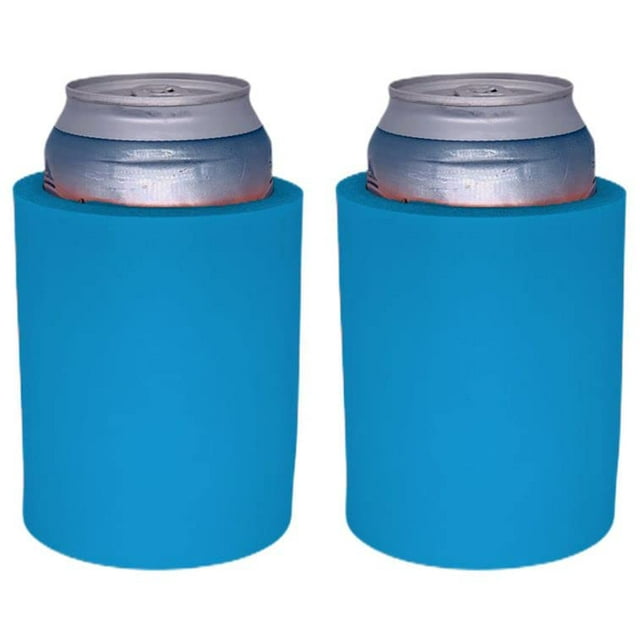 Enfriador de Latas Coolie Junction de Espuma Gruesa 12 oz (Paquete de 2) Azul Neón