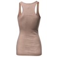 thumbnail image 2 of FashionOutfit Women's Basic Solid Ribbed Racerback Sleeveless Tank Tops, 2 of 4
