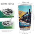 thumbnail image 2 of Taza de café Travel Tumbler Oasisdream de 600 ml con estampado de trenes, 2 of 6