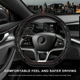 thumbnail image 4 of D-Shaped 15 Inch Car Steering Wheel Cover with 3D Honeycomb Comfy Grip, Breathable Anti-Slip Steering Wheel Cover Standard Size, 4 of 11