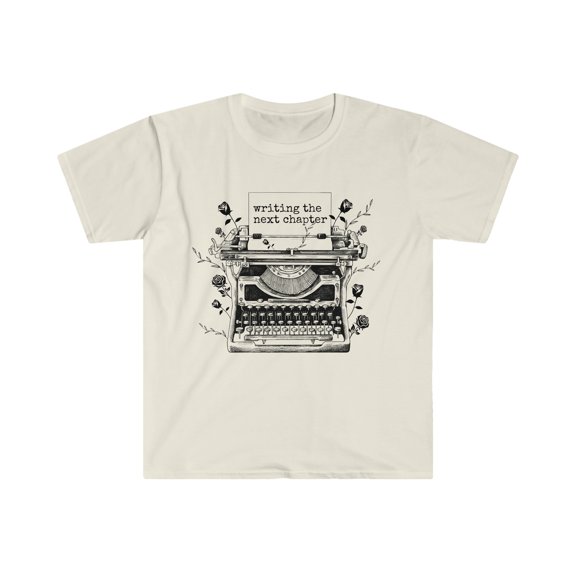 Writing the Next Chapter Shirt Vintage Typewriter Tee Author Writer T-Shirt