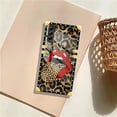 thumbnail image 7 of FKBRCL4U Compatible with Samsung Galaxy S23 Plus Case, Brown Leopard Print Mouth Luxury Golden Decoration for Girl Women Soft TPU Shockproof Protective Hard PC Back, 7 of 7