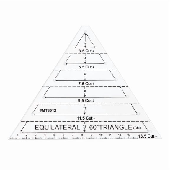 Equilateral for Triangle Sewing Ruler Dressmaking Tailor Drawing Thick Transparent Tool for Professional Tailor Cutting