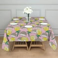 thumbnail image 3 of Pink Hedgehog Rose Pattern Square Tablecloth,Waterproof Square Table Cover,Wipeable Spillproof Washable Table Cover for Home Kitchen Party Decor 42"X42"(107x107cm), 3 of 6