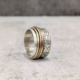 thumbnail image 6 of NEW Spinner Band, Filigree Ring, 925 Sterling Silver Ring, Spinning Thumb Ring, Three Tone Ring, Fidget Ring, Handmade Jewelry, Christmas Oxidized, Brass Copper Band, Anxiety Ring, Mans Band Gifts, 6 of 6