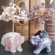 HomeLife Elephant Statue 1pc 1.57 Realistic Exquisite Collectible Living Room Bedroom Animal Sculpture Ornament Mini Elephant Ornament