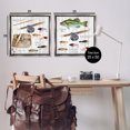 thumbnail image 4 of Stupell Industries Vintage Fishing Gear Sports Painting Gray Floater Framed Canvas Art Print Wall Art, 25 x 25, Set of 2, 4 of 10