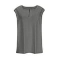 thumbnail image 4 of Fanxing Gray Tank Tops for Women Summer Plus Size Tunic Tops S Loose Fitting Sleeveless V Neck Casual Flowy Tank Tops ( Women's Plus S-5XL), 4 of 6