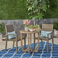 thumbnail image 2 of GDF Studio Wisner Outdoor Acacia Wood 3 Piece Bistro Set, Gray, 2 of 9