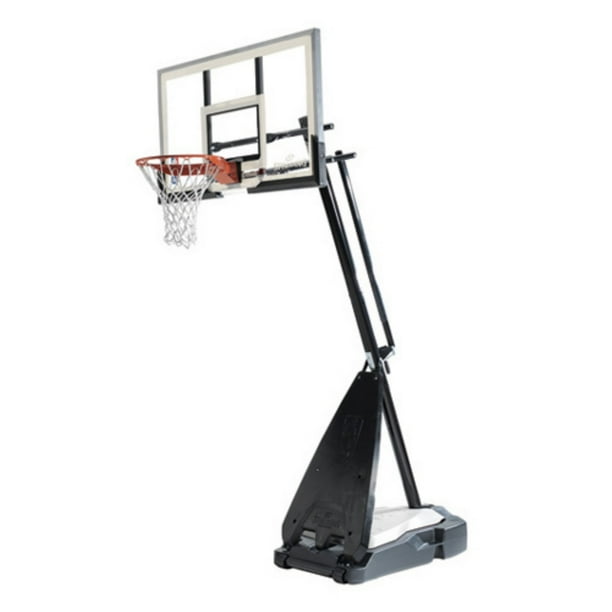Spalding 54 in. Glass Portable Ultimate Hybrid Base Basketball System