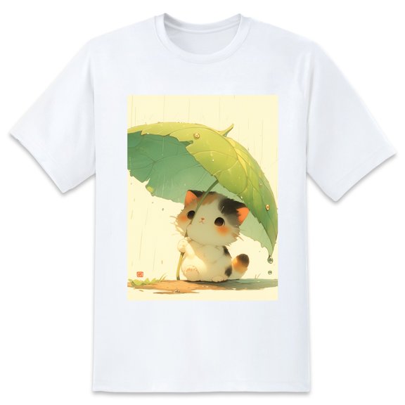 Basic Oversize Tees For WomenCat Loose Boyfriend Shirts Casual Blouse round neck