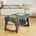 thumbnail image 2 of Table à Manger Pliable pour Animaux de Compagnie, Utilisation Extérieure avec Tapis Antidérapant, Support Réglable et Bol en Acier Inoxydable, 2 of 5