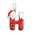 thumbnail image 2 of JeashCHAT 26 Initial Letter Christmas Ornaments, Red Personalized Christmas Initial Ornaments, Christmas Tree Decoration, Acrylic Monogram Hanging Pendant with Bead Chain, Christmas Gifts, 2 of 9