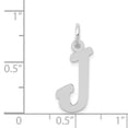 thumbnail image 3 of 14k White Gold Medium Script Letter J Initial Charm Pendant, 3 of 4