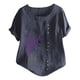 thumbnail image 1 of Gibobby Casual Playera de Manga Corta para Mujer Nueva camiseta algodón informal con estampado Retro literario y artístico elegante para mujer(Azul oscuro,M), 1 of 4