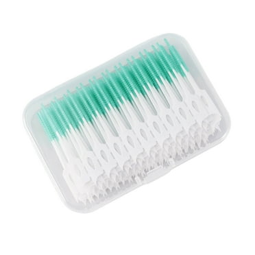 ACDANC 160Pcs Dental Pick Comfortable Brushing Interdental Brushes Easy Cleaning Dental Floss Picks Interdental Care Green