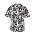 thumbnail image 3 of Balery Lilies Flowers Print Men's Hawaiian Shirts Short Sleeve Beach Shirt Relaxed Fit Vacation Button Down Shirts-Medium, 3 of 9