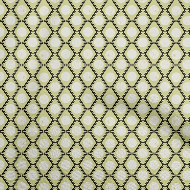 oneOone Viscose Chiffon Light Green Fabric Asian Block Print Geometric Craft Projects Decor Fabric Printed By The Yard 42 Inch Wide