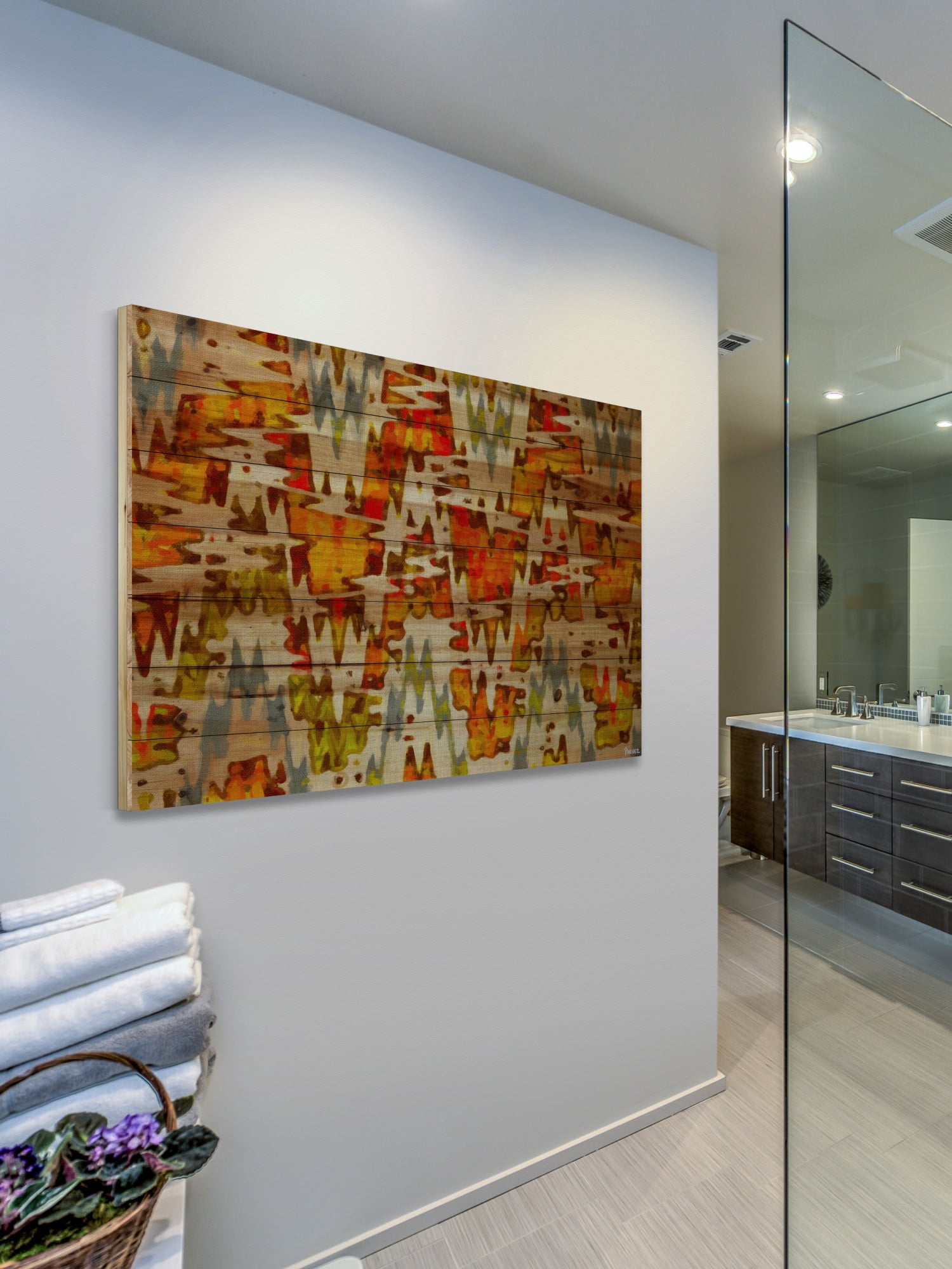 Parvez Michel Inc Parvez Taj - Norwegian Wood Painting Print on Natural Pine Wood