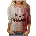 thumbnail image 1 of YDLCAFD Tunique Imprimée pour Femmes, Manches 3/4, Col Rond, Blouse T-Shirt, 1 of 5