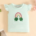 thumbnail image 4 of Caqnni Girls Summer 2 Piece Outfits Kids Oversized T Shirts and Shorts Clothing Sets 5-14 Years 2Pcs Summer Playwear Beach Outfits 12-18 Months,Green, 4 of 9