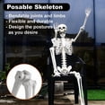 thumbnail image 6 of DUNCHATY 6FT Halloween Giant Skeleton, LED Eyes & Horror Sounds, Animated Shaking Mega Prop for Haunted Yard, 6 of 6