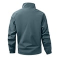 thumbnail image 4 of IROINNID Men Solid Stand Collar Half Zip Pullover Wind Jacket, Zip Chest Pocket Elastic Cuff Raglan Lightweight Outdoor Casual Top For Spring Autumn Daily Travel Hiking Wear(Blue,L), 4 of 9