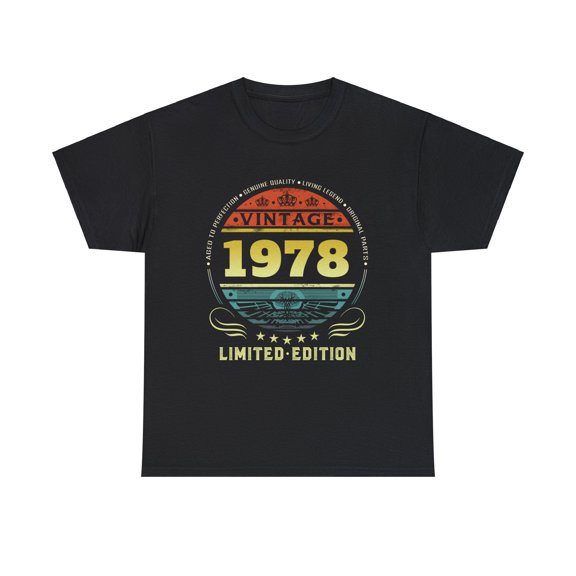 Vintage 1978 Limited Edition 1978 Birthday Shirts for Men Mens T Shirts Plus Size Big and Tall
