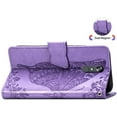 thumbnail image 4 of Étui Portefeuille en Cuir PU Premium avec Rabat, Protection Complète, Support Rabattable, Porte-Cartes, Couverture Magnétique pour iPhone 11 Pro (Violet Clair), 4 of 6