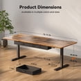 thumbnail image 3 of HLDIRECT 79"×31.5" Electric Standing Desk with 2 Drawers & Power Outlets & USB Ports, Extra-Large Desktop Height Adjustable Desk with Storage, Sit Stand up Desk for Home Office, Rustic Brown, 3 of 8