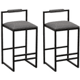 thumbnail image 5 of ENYOPRO Bar Chairs Set of 2, Counter Height Bar Chairs for Kitchen Counter, PU Kitchen Chairs with Metal Legs, Bar Chairs for Restaurant, Coffee Shop, Gray, 5 of 6