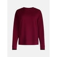 thumbnail image 5 of Joyspun Women's Fleece Lounge Sleep Top with Long Sleeves, Sizes XS-3X, 5 of 5