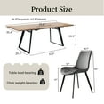 thumbnail image 2 of jiexi Modern mid-Century Dining Table Dining Table and Chairs for 6 Rectangular Wooden Dining Table Expandable Dining Table Space-Saving Multifunctional Dining Table, 2 of 6