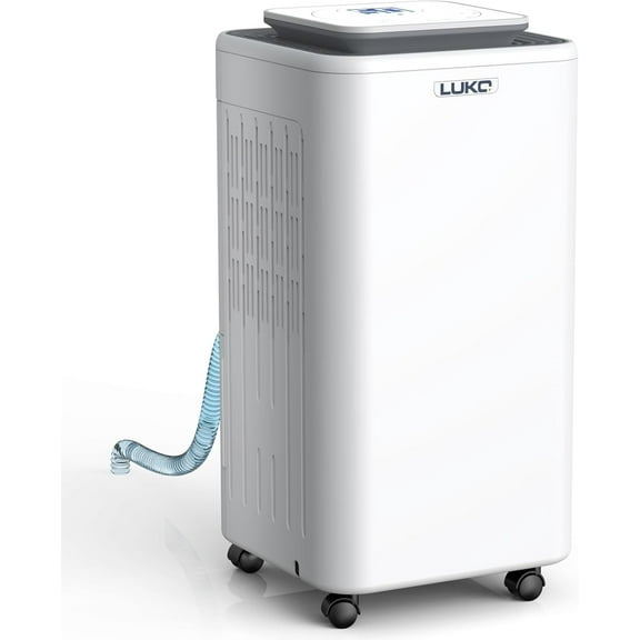 2000 Sq. Ft Dehumidifiers for Large Room and Basements, 30 Pints Dehumidifier with Drain Hose, Auto or Manual Drainage, 0.528 Gallon Water Tank, Auto Defrost, Dry Clothes Function, 24H Timer