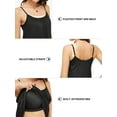 thumbnail image 2 of QRIC 2-Pack Women Cami with Built in Bra Cup Summer Casual Flowy Swing Pleated Tank Top with Adjustable Strap, 3XL, 2 of 8