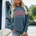 thumbnail image 2 of Women's Jesus Sweatshirt 2026 Fall Winter Crewneck Bible Verse Christian Sweat Shirts Pullover Top, 2 of 4