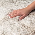 thumbnail image 3 of Addison Rugs Dream Shag Premium Machine Washable Transitional Abstract Brown Round Rug, 8' x 8', 3 of 8