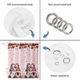 thumbnail image 5 of Pink Valentine's Day Bathroom Shower Curtains with 12 Hooks Polyester Waterproof Shower Curtain for Stalls and Bathtubs Gnomes Red Roses Romantic Love Heart Decorative Bathroom Curtain 36x72 Inches, 5 of 9