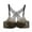 Khaki, variant on Darzheoy Women Sexy Leopard Print Beautiful Back Lace Bra Non-marking Bra Wire-Free Bra 40/90C