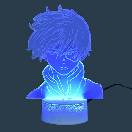 

TruPeony Acrylic 3d Lamp Anime My Hero Academia Dabi Led Light for Manga Gift